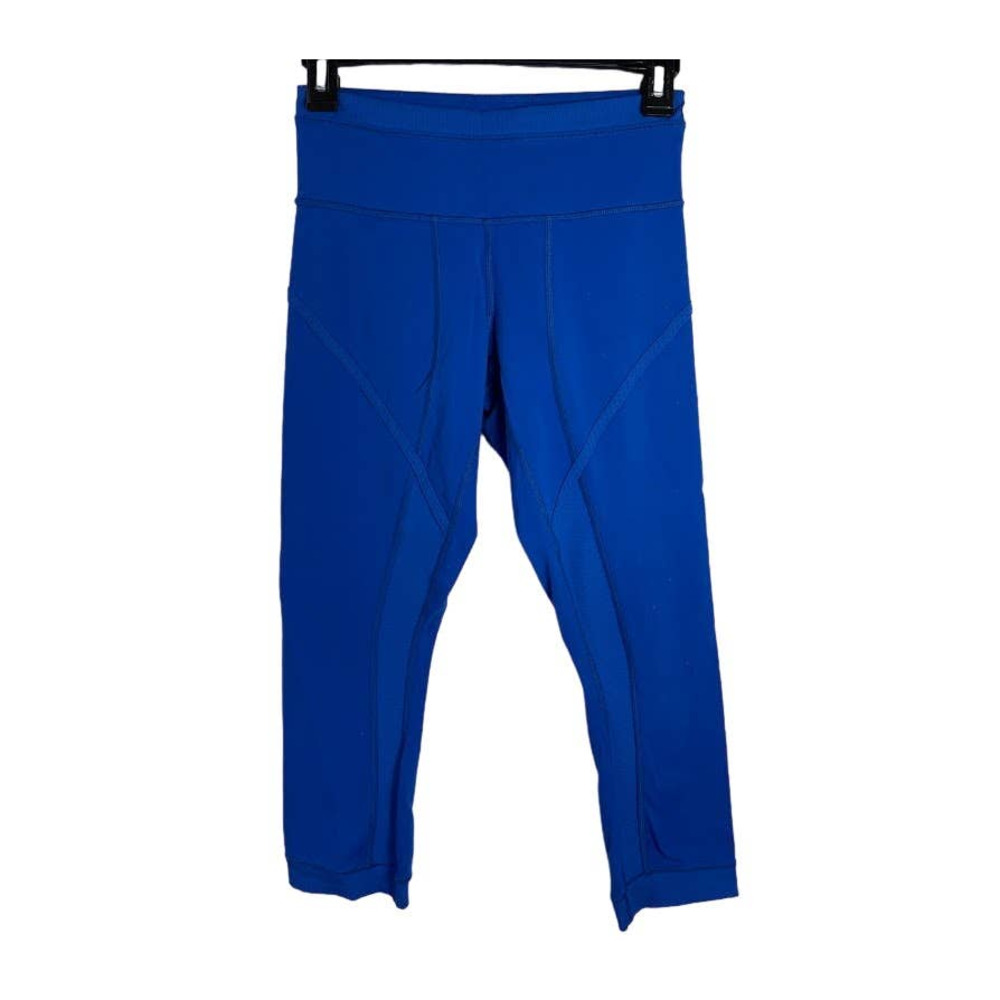 Lululemon Roll Out Crop Blue Cropped Leggings Size 4